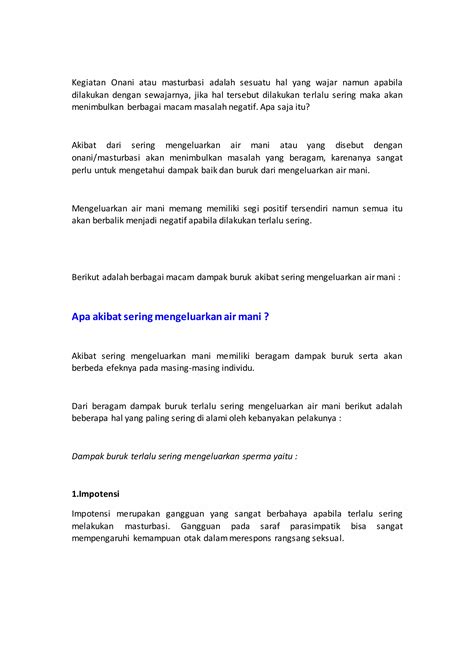 Dampak Sering Onani pertahanan titik 236 Alasan referensi situs dewasa image 1