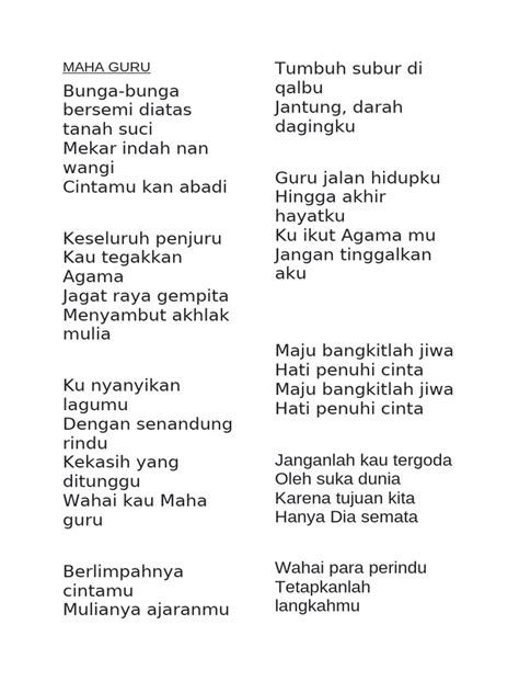 lirik maha guru lihat video paling hits terkini waktu terbatas image 1